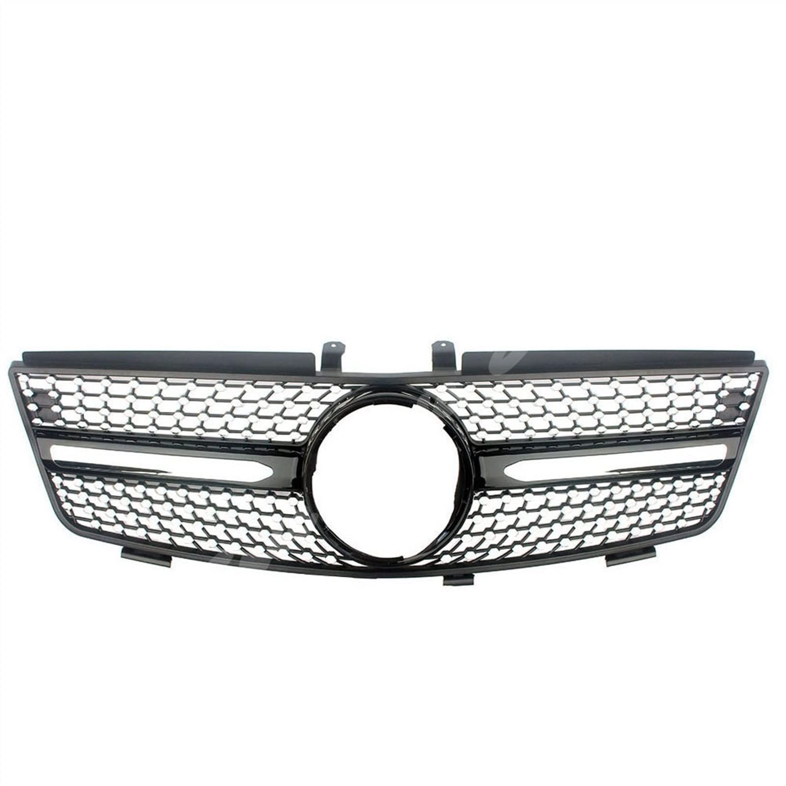 Für Benz W164 ML-Klasse ML280 ML320 ML350 ML420 ML500 2005 2006 2007 2008 2009 2010 2011 Auto Vorne Racing Oberen Stoßfänger Gitter Kühlergitter Auto Kühlergrill Frontgrill(Black,A_2006-2008) von Bpjikxf