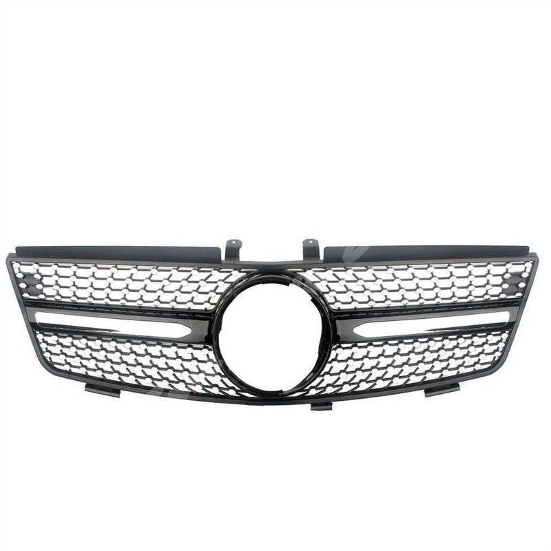 Für Benz W164 ML-Klasse ML280 ML320 ML350 ML420 ML500 2005 2006 2007 2008 2009 2010 2011 Auto Vorne Racing Oberen Stoßfänger Gitter Kühlergitter Auto Kühlergrill Frontgrill(Black,A_2006-2008) von Bpjikxf