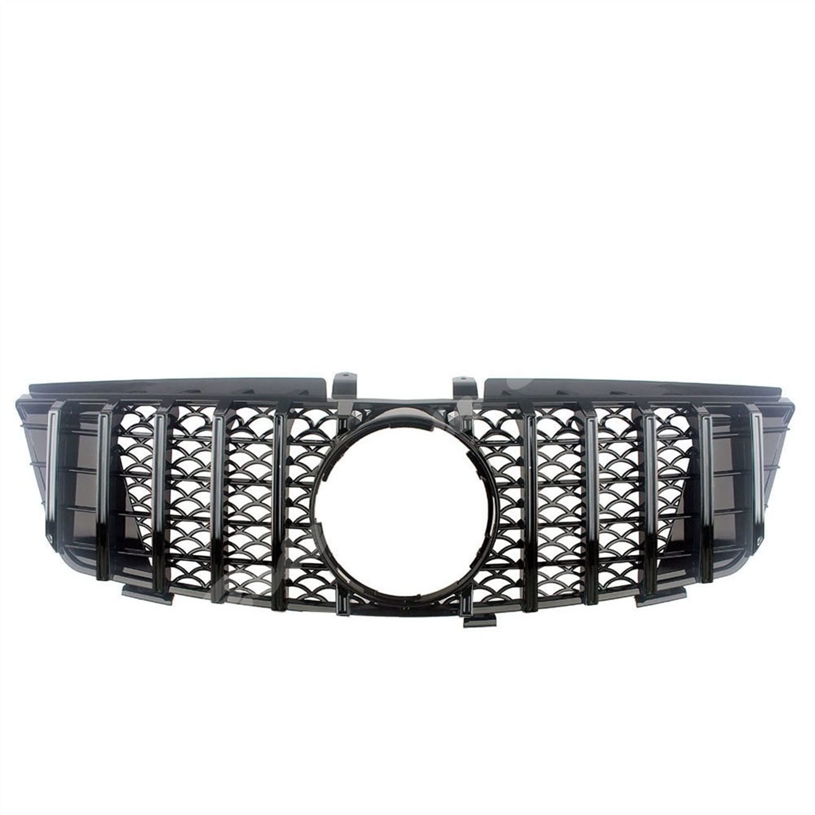 Für Benz W164 ML-Klasse ML280 ML320 ML350 ML420 ML500 2005 2006 2007 2008 2009 2010 2011 Auto Vorne Racing Oberen Stoßfänger Gitter Kühlergitter Auto Kühlergrill Frontgrill(Black,B_2006-2008) von Bpjikxf