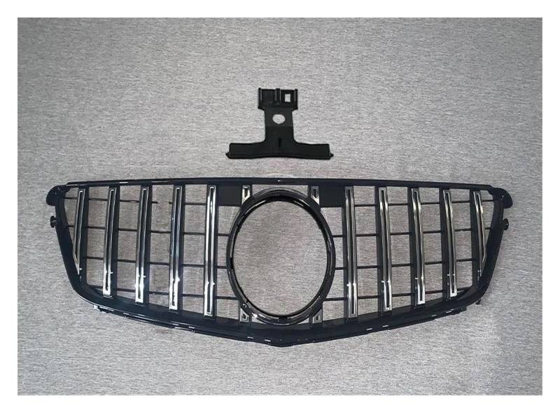 Für Benz W204 C204 S204 C43 C 2007 2008 2009 2010 2011 2012 2013 2014 Für AMG Fronteinlassgrill Stoßstangengrill Für GT Stil Zubehör Kühlergitter Auto Kühlergrill Frontgrill(Silber) von Bpjikxf