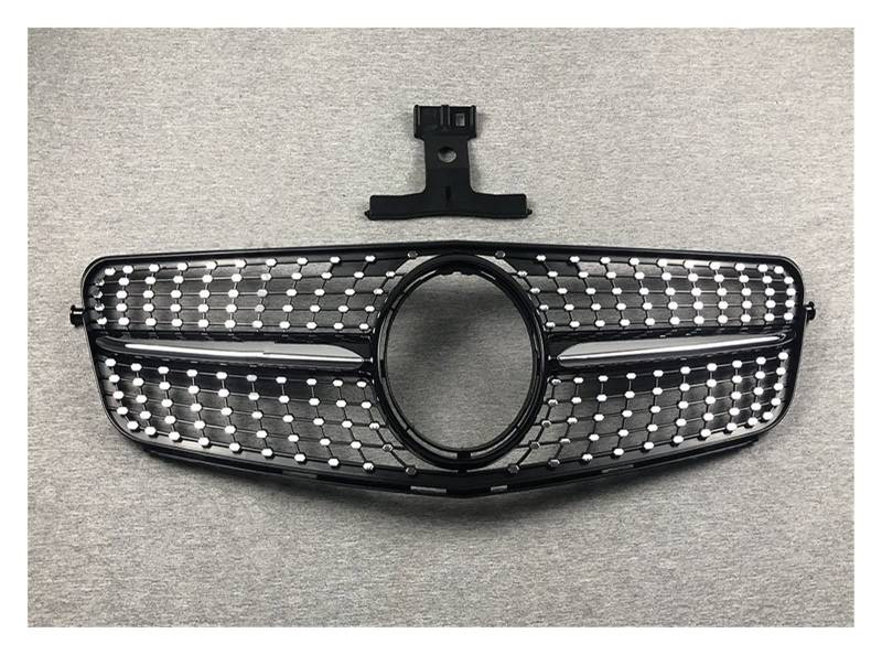 Für Benz W204 C204 S204 C43 C 2007-2014 Für AMG Für GT R Diamond Style Grid Tuning Zubehör Fronteinlassgitter Stoßstangengrill Kühlergitter Auto Kühlergrill Frontgrill(Diamond Glossy Black) von Bpjikxf