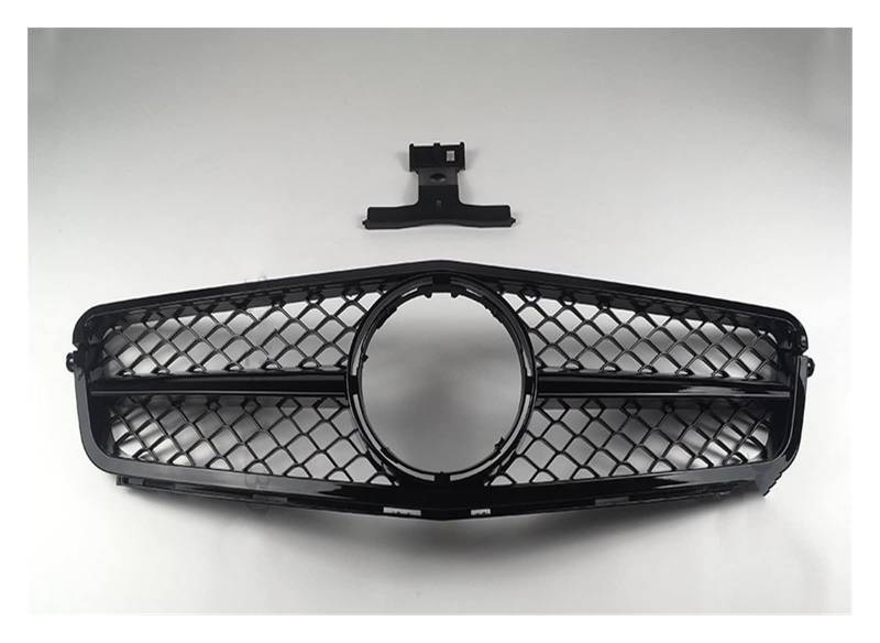 Für Benz W204 C204 S204 C43 C 2007-2014 Für AMG Für GT R Diamond Style Grid Tuning Zubehör Fronteinlassgitter Stoßstangengrill Kühlergitter Auto Kühlergrill Frontgrill(Schwarz) von Bpjikxf