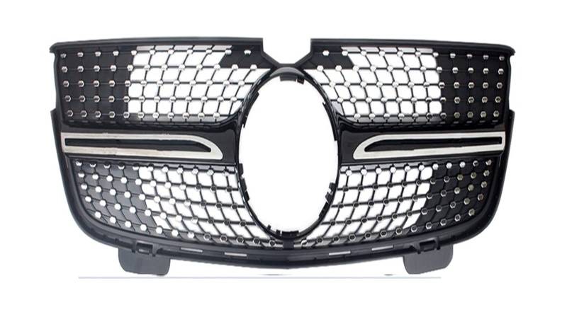 Für Benz X164 GL-Klasse 2007 2008 2009 2010 2011 2012 Auto Vorderen Stoßfänger Racing Grill Billet Grille Abdeckung Kühlergitter Auto Kühlergrill Frontgrill(2007-2009 Two Fins-e) von Bpjikxf