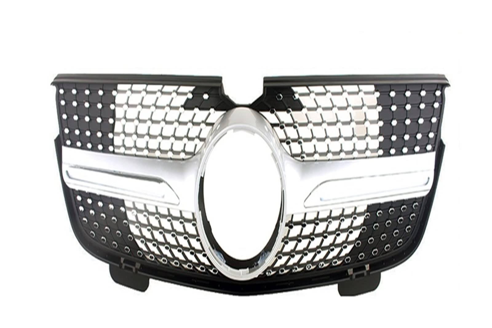Für Benz X164 GL-Klasse 2007 2008 2009 2010 2011 2012 Auto Vorderen Stoßfänger Racing Grill Billet Grille Abdeckung Kühlergitter Auto Kühlergrill Frontgrill(2007-2009 Two Fins-f) von Bpjikxf
