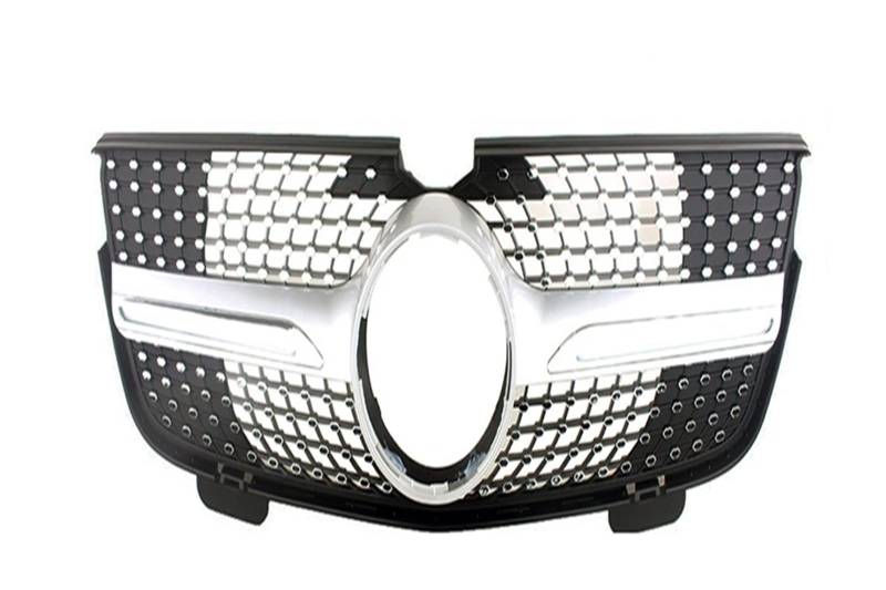 Für Benz X164 GL-Klasse 2007 2008 2009 2010 2011 2012 Auto Vorderen Stoßfänger Racing Grill Billet Grille Abdeckung Kühlergitter Auto Kühlergrill Frontgrill(2007-2009 Two Fins-f) von Bpjikxf
