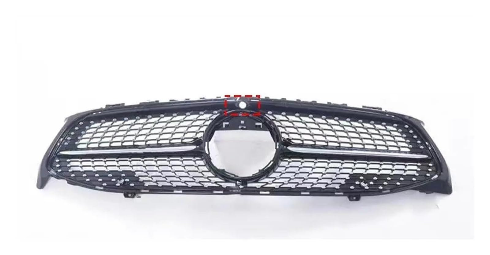 Für GT Frontgrill Grill Facelift Für Benz Für CLA 2019-2020 2021 2022 C118 W118 180 200 250 260 220 Tuning Zubehör Kühlergitter Auto Kühlergrill Frontgrill(Black with Cam) von Bpjikxf