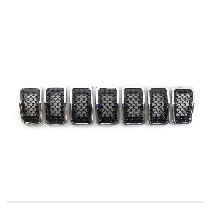 Für Jeep Für Cherokee 2019 2020 2021 Hellschwarzer Außenhonig-Renngrill Auto ABS Front Mesh Racing Grills Frontgrill Kühlergitter Auto Kühlergrill Frontgrill(A) von Bpjikxf
