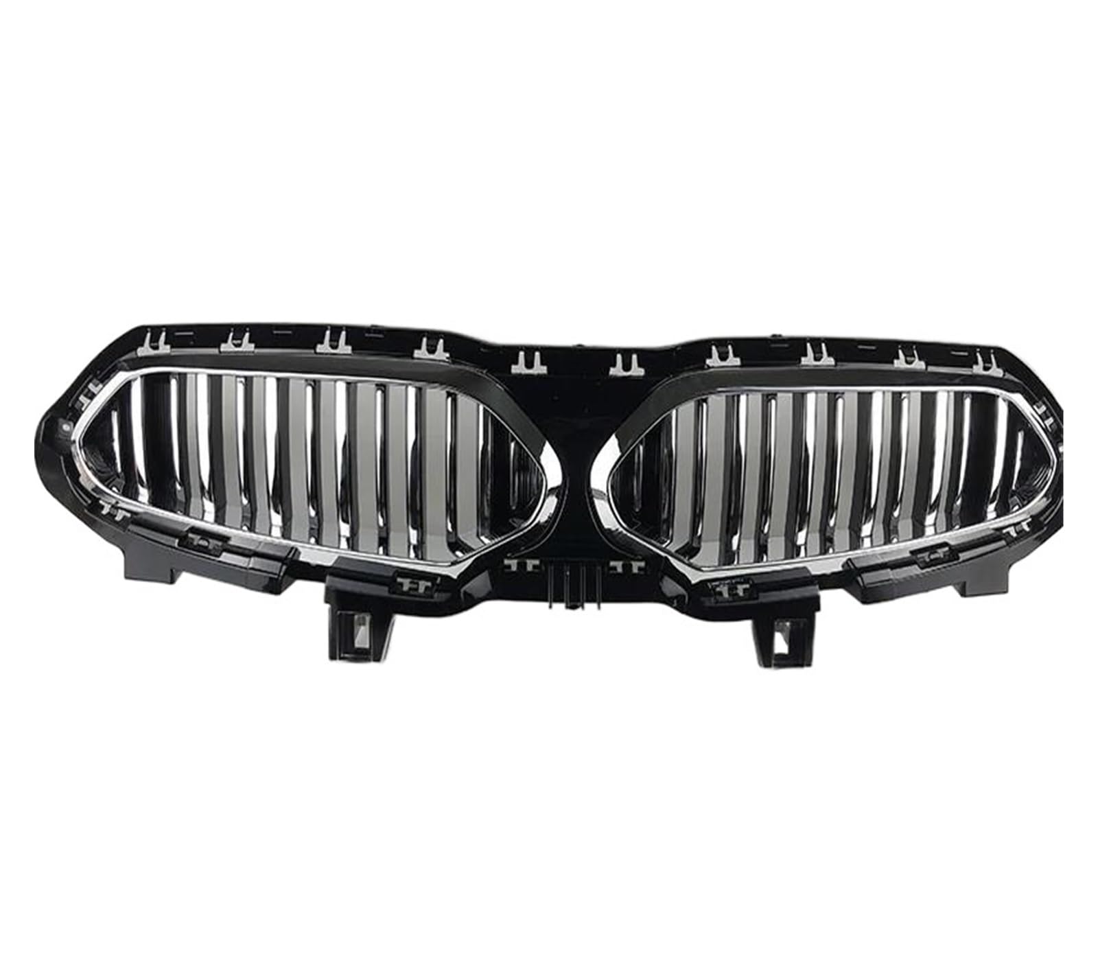 Für KIA Für Cerato 2020 Front Racing Grille Frontgrill Abs Glanz Schwarz Grill Auto Zubehör Kühlergitter Auto Kühlergrill Frontgrill(Silver Black) von Bpjikxf