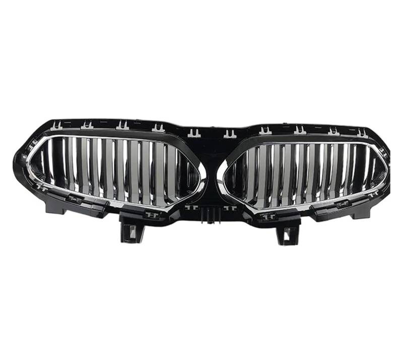 Für KIA Für Cerato 2020 Front Racing Grille Frontgrill Abs Glanz Schwarz Grill Auto Zubehör Kühlergitter Auto Kühlergrill Frontgrill(Silver Black) von Bpjikxf