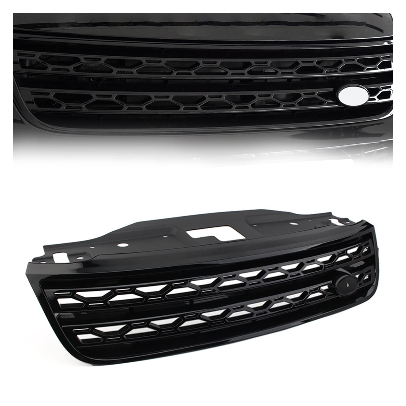 Für Land Für Rover Für Discovery 5 2017 2018 2019 2020 2021 Auto Frontstoßstange Grill Lufteinlass Kühlergrill Kühlergitter Auto Kühlergrill Frontgrill(Black Net) von Bpjikxf
