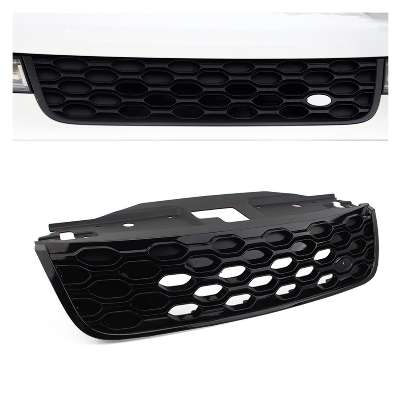 Für Land Für Rover Für Discovery 5 2017 2018 2019 2020 2021 Auto Frontstoßstange Grill Lufteinlass Kühlergrill Kühlergitter Auto Kühlergrill Frontgrill(Glossy Black) von Bpjikxf