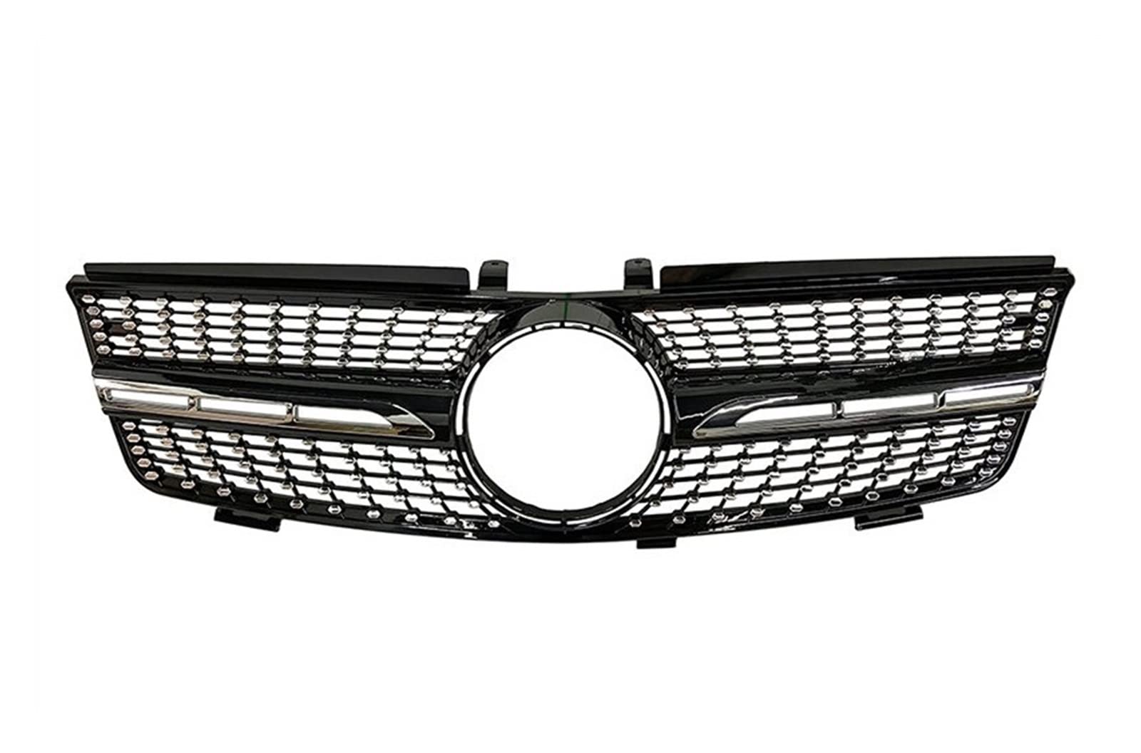 Für ML Klasse W164 2005-2006 2007 2008 2009 2010 2011 2012 ML300 320 350 400 500 430 Diamant Kühlergrill Front Stoßstange Grille Mit Emblem Kühlergitter Auto Kühlergrill Frontgrill(05-08 Black) von Bpjikxf