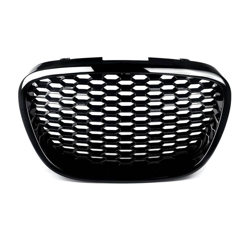 Für Seat Für Leon MK2 1P Für Altea Für Toledo Mk3 2004 2005 2006 2007 2008 2009 Frontstoßstangengrill Frontwabengrill Mesh-Kühlergrill Ohne Emblem Kühlergitter Auto Kühlergrill Frontgrill(Glossy Black von Bpjikxf