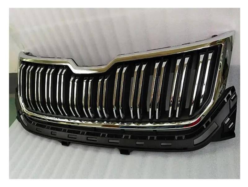 Für Skoda Für KODIAQ 2018 2019 ABS Frontgrillverkleidung Racing Grills Verkleidung Auto Styling Kühlergitter Auto Kühlergrill Frontgrill von Bpjikxf