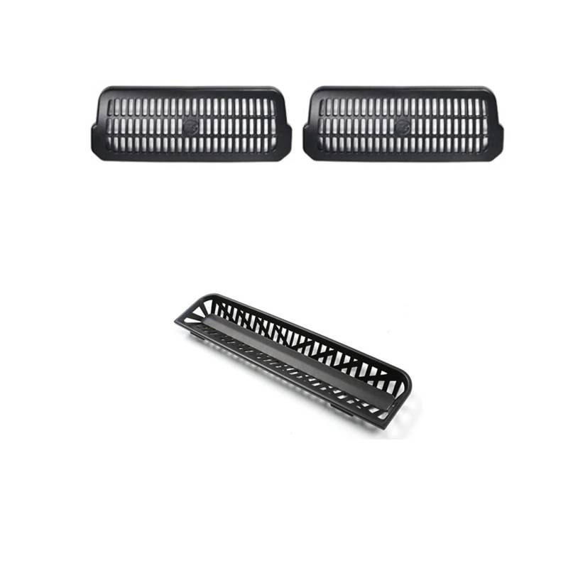 Für Tesla Für Modell 3 Für Highland 2024 Frontstoßstangengrill Mesh Lufteinlass Vent Abdeckung Grille Guards Protector Net Zubehör Kühlergitter Auto Kühlergrill Frontgrill(3PCS Set) von Bpjikxf
