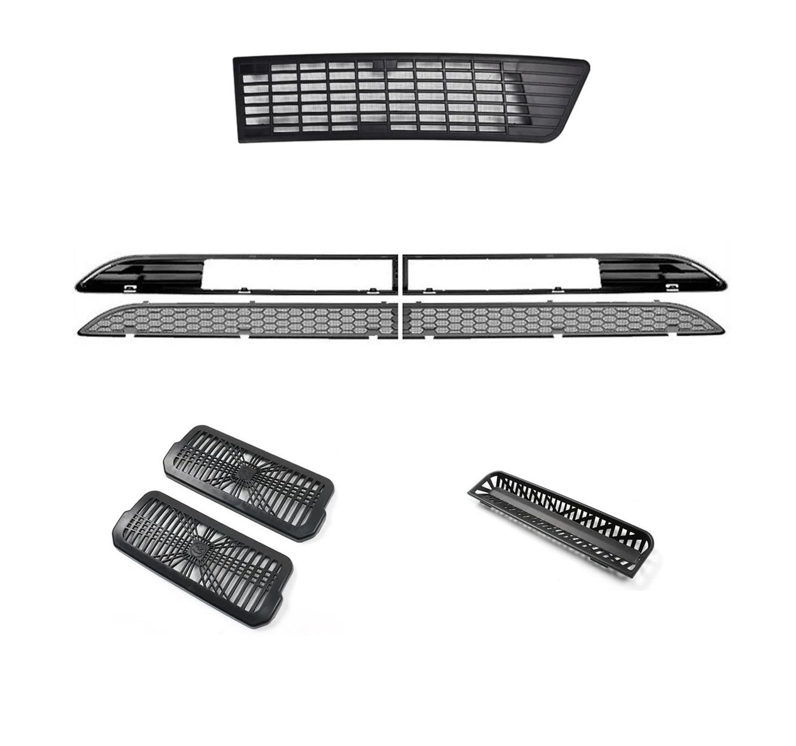 Für Tesla Für Modell 3 Für Highland 2024 Frontstoßstangengrill Mesh Lufteinlass Vent Abdeckung Grille Guards Protector Net Zubehör Kühlergitter Auto Kühlergrill Frontgrill(8PCS Set) von Bpjikxf