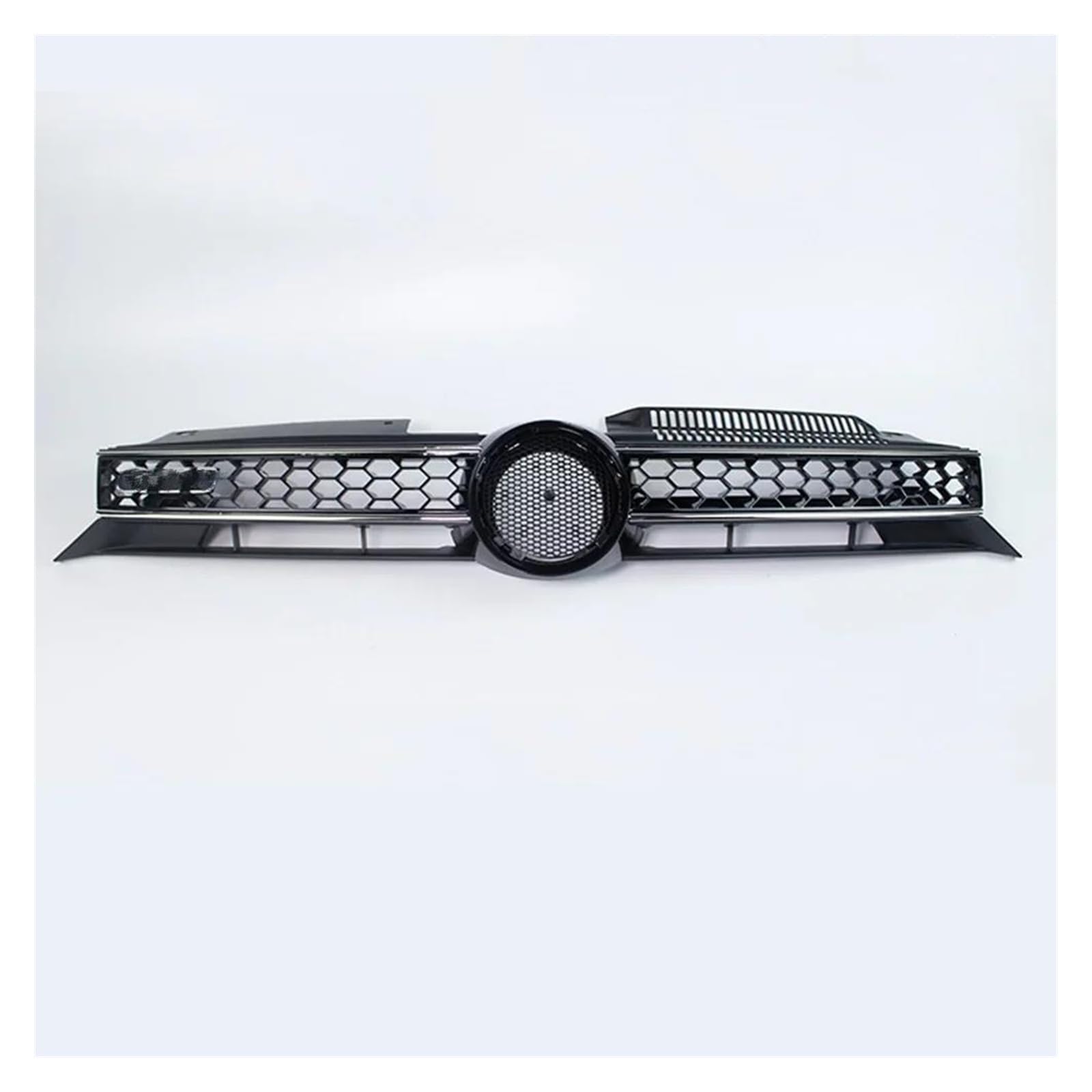 Für VW Für Golf 6 MK6 2009 2010 2011 2012 2013 Für GTI Style Center Racing Grill Honeycomb Mesh Auto Vorderen Stoßfänger Kühlergrill Kühlergitter Auto Kühlergrill Frontgrill(Silver Line) von Bpjikxf