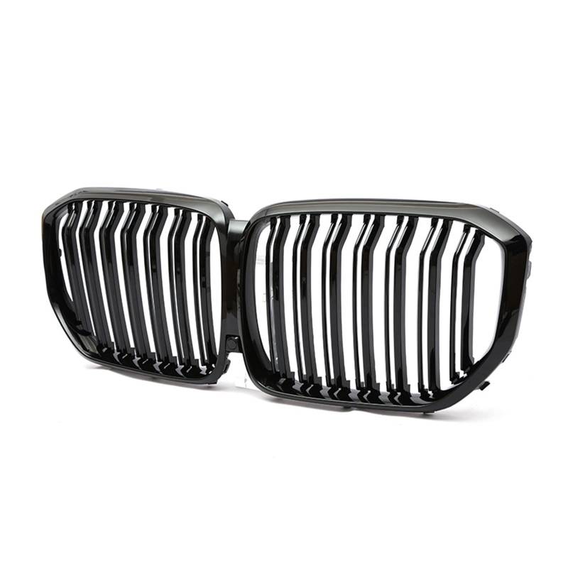 Für X5 Serie G05 2018 2019 2020 Autozubehör Ersatzteil Auto Vorderen Stoßfänger Nierengrill Doppellamellen Glanz Schwarz Kühlergrill Kühlergitter Auto Kühlergrill Frontgrill(Dual Gloss Black) von Bpjikxf