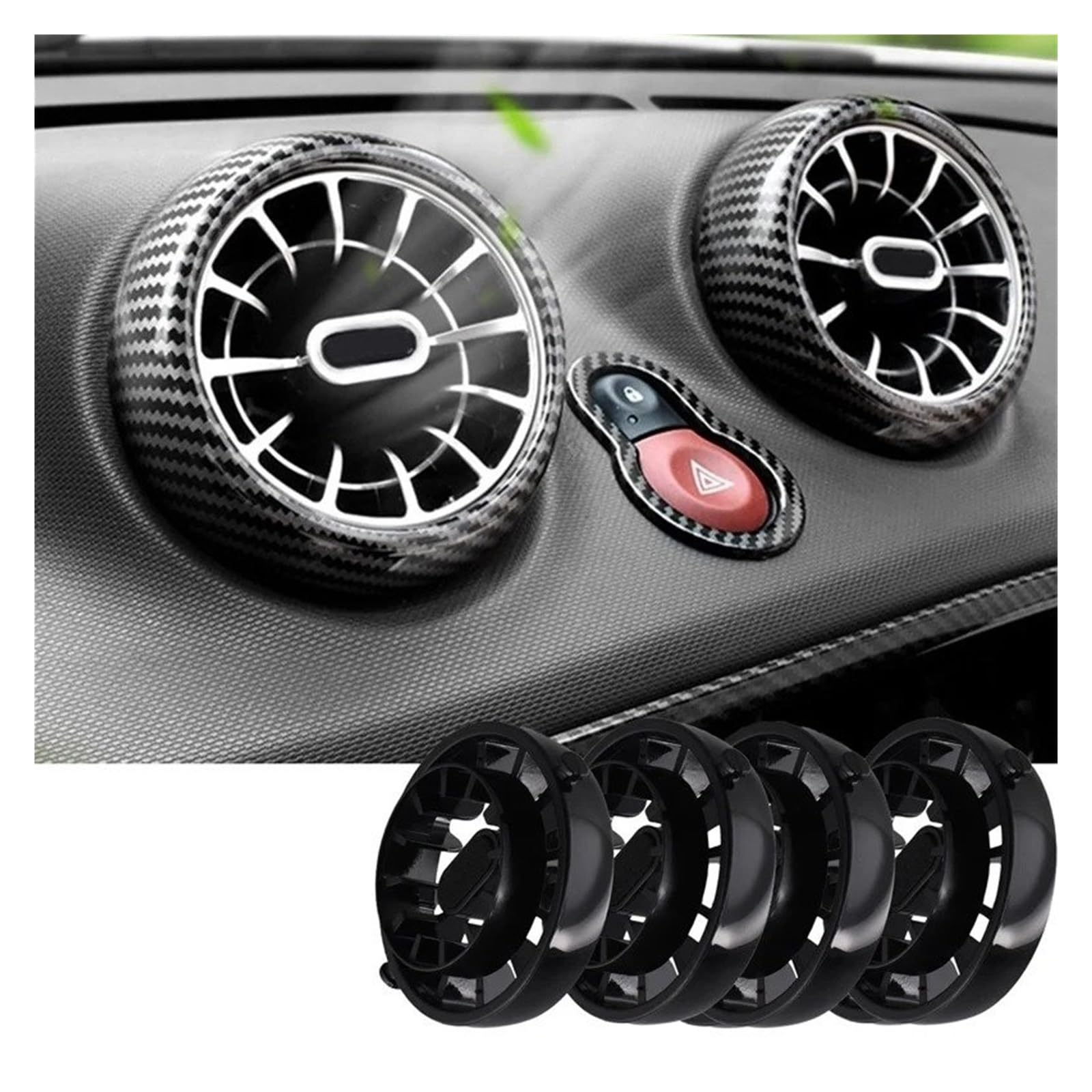Grille Vent Klimaanlage 1 Satz/4 Stücke Für Benz Für Smart 453 Für Vier Zwei Armaturenbrett-Auslassrahmen Vortex-Klimaanlagen-Entlüftungs-Chromverkleidung Grille Vent Klimaanlage 1 Satz/4 Stücke Für Benz Für Smart 453 Für Vier Zwei Armaturenbrett-Auslassrahmen Vortex-Klimaanlagen-Entlüftungs-Chromverkleidung von Bpjikxf