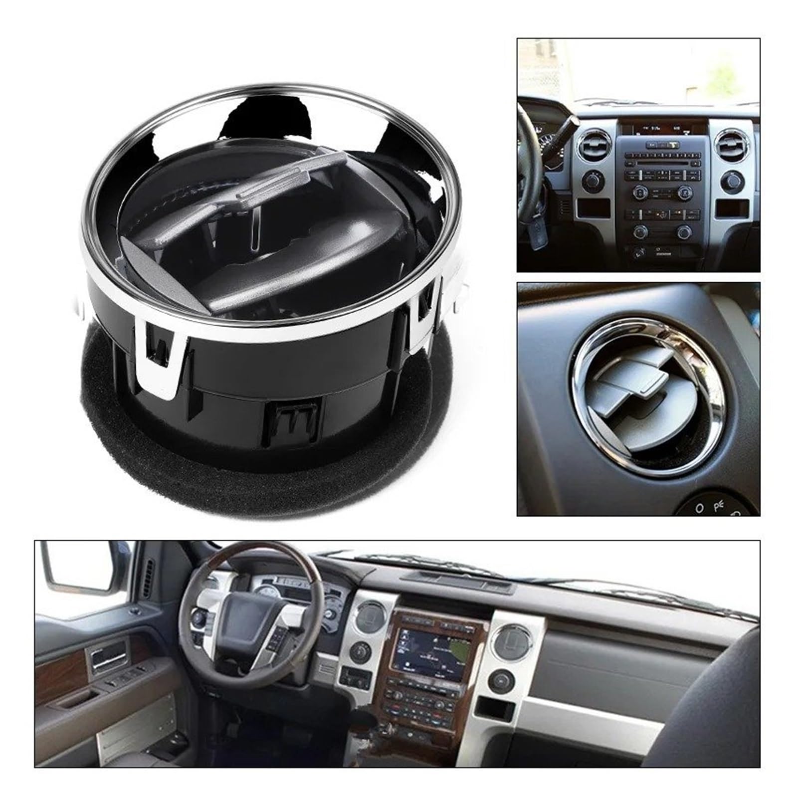 Grille Vent Klimaanlage Armaturenbrett AC Heizung Luftkanal Vent Louvre Für Ford Für F150 2009-2012 2013 2014 Teile 9L3Z19893CA CL3Z-19893-EA CL3Z19893EA(1 Stück) von Bpjikxf