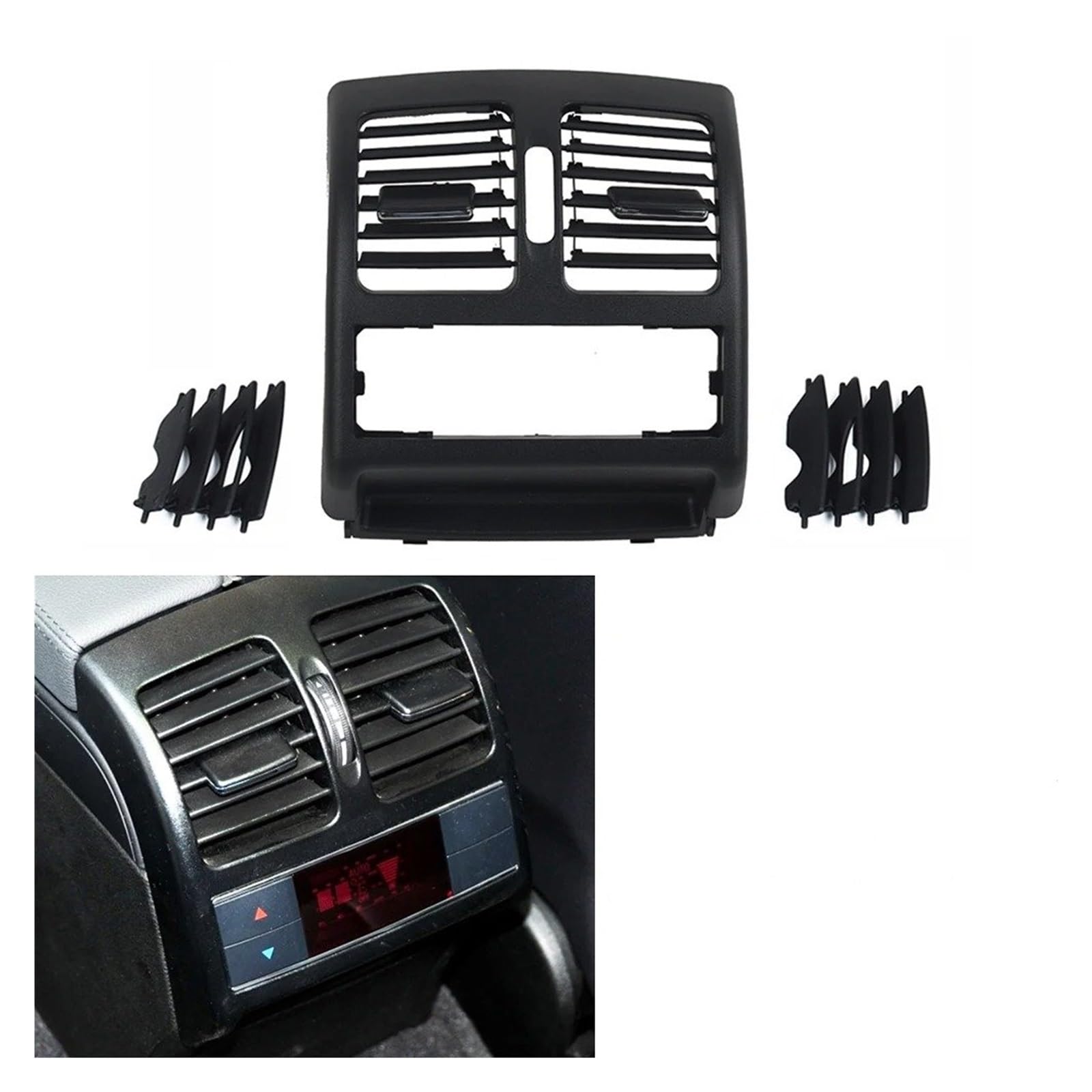Grille Vent Klimaanlage Für Benz C-Klasse W204 C200 C230 C260 C300 2007-2011 2008 Armaturenbrett Links Rechts Klimaanlagenabdeckung Hinten AC Vent Grille Outlet Panel(Rear-High end) von Bpjikxf