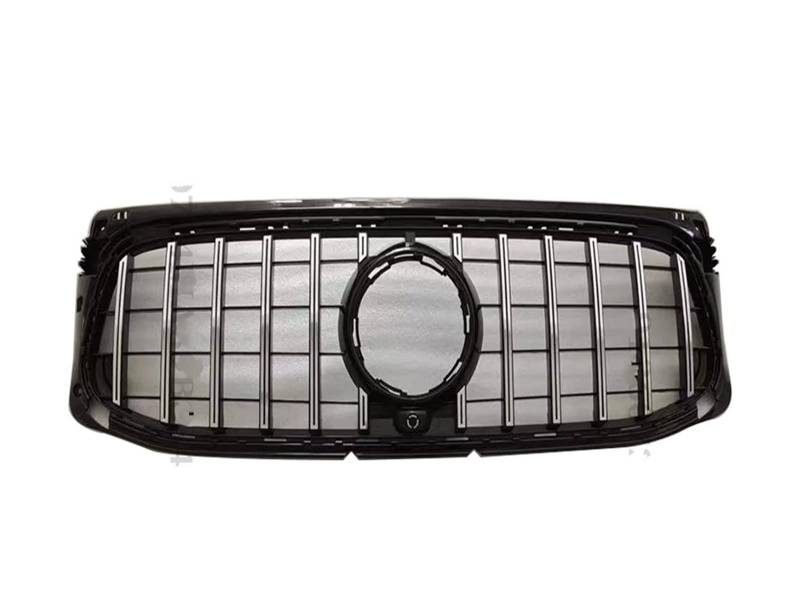 Haube Mesh Front Stoßstange Grille Für Benz Für GLB X247 W247 2019 2020 2021 2022 220 250 Für AMG Linie Für GT Diamant Stil Tuning Racing Grill Kühlergitter Auto Kühlergrill Frontgrill(Sport Silvery) von Bpjikxf