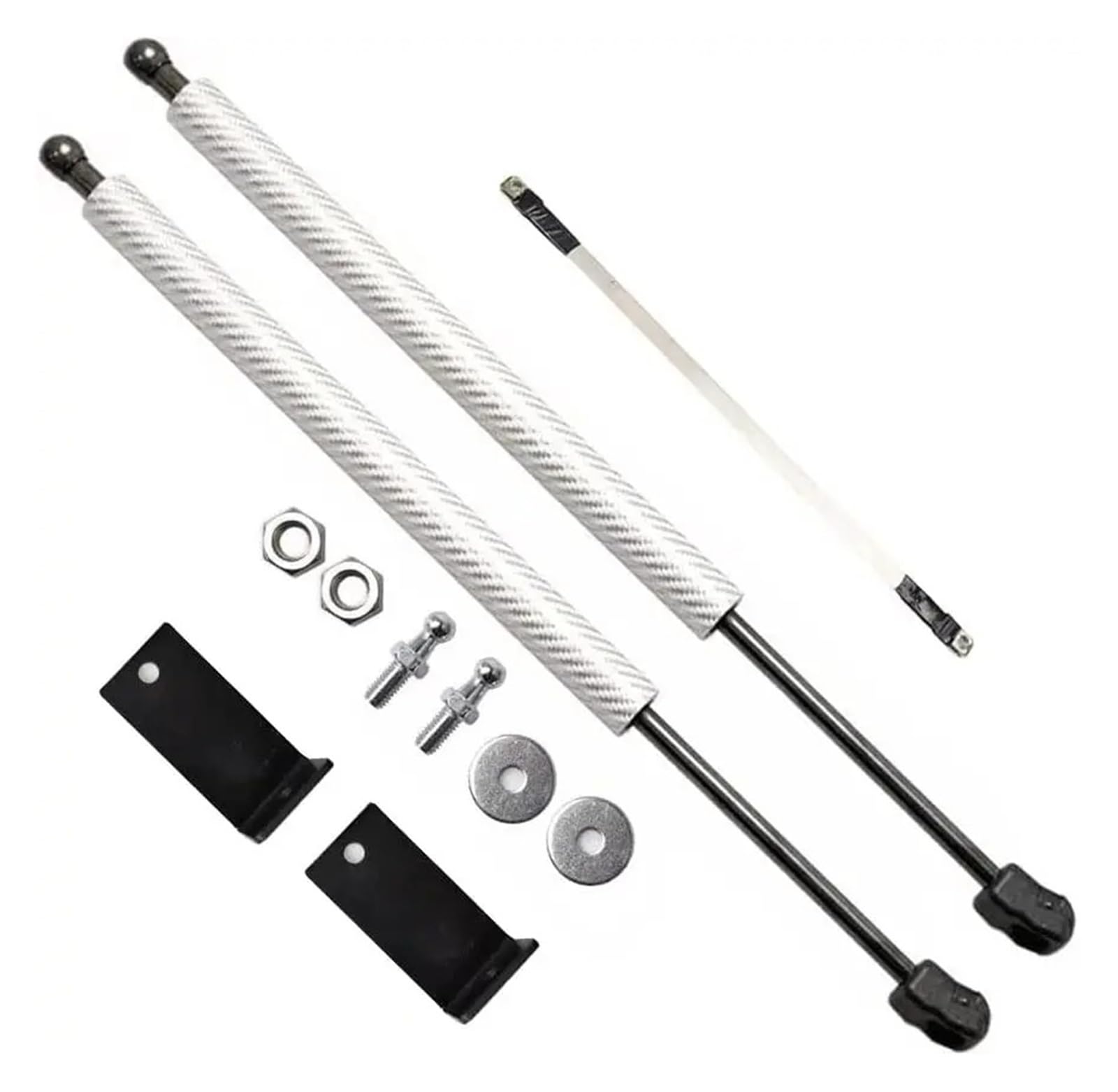 Haubenlift Motorhaubenlifte Für Benz Für CLA C117 2013-2019 Front Motorhaube Lift Unterstützung Stoßdämpfer Absorber Zylinder Prop Stangen Gas Frühling Haube Streben(Silver Carbon Fiber) von Bpjikxf