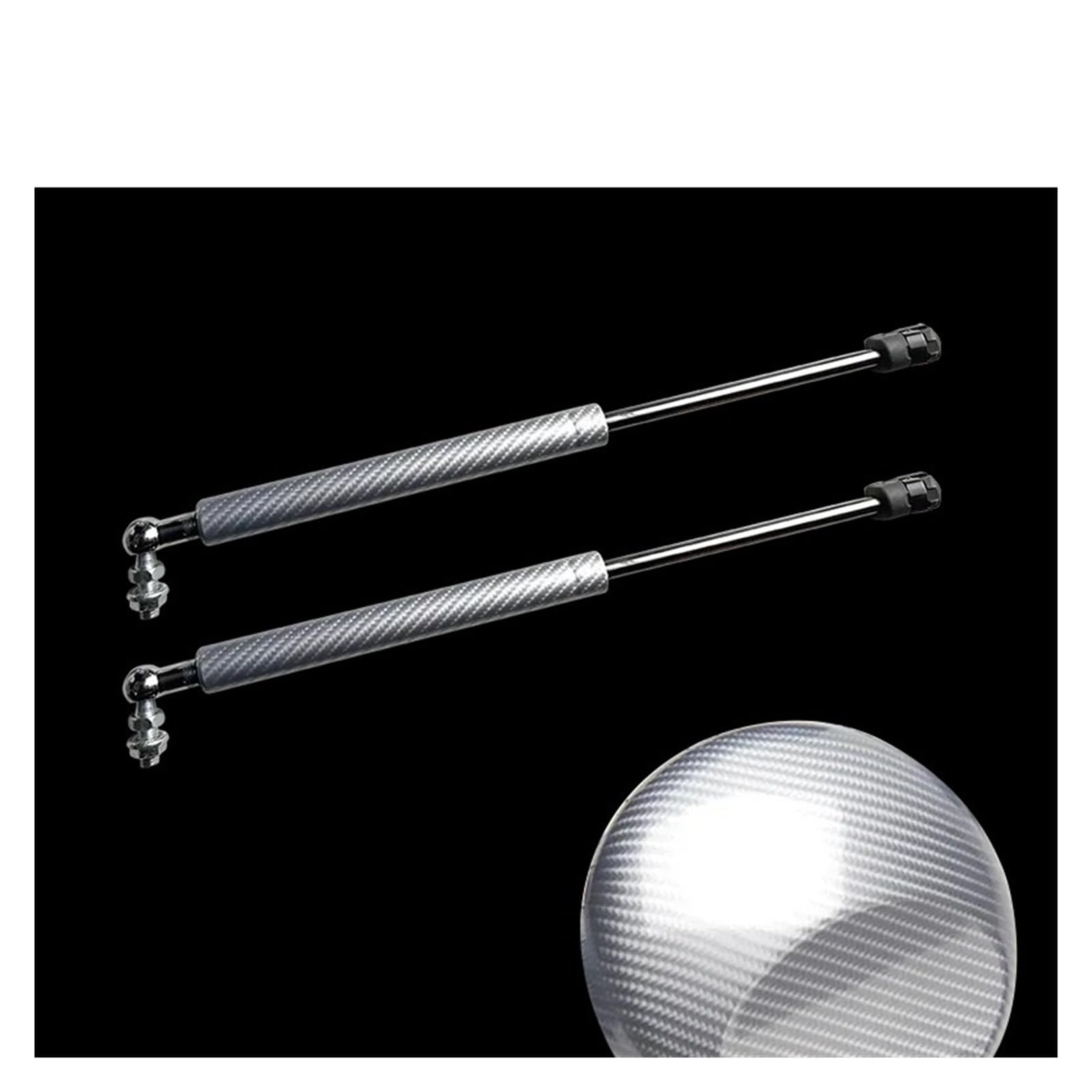 Haubenlift Motorhaubenlifte Für Mitsubishi Für Lancer EX 2010-2014 2015 2016 Refit Haube Motorhaube Gas Shock Hubstrebe Bars Unterstützung Stange Zubehör(Carbon Silver) von Bpjikxf