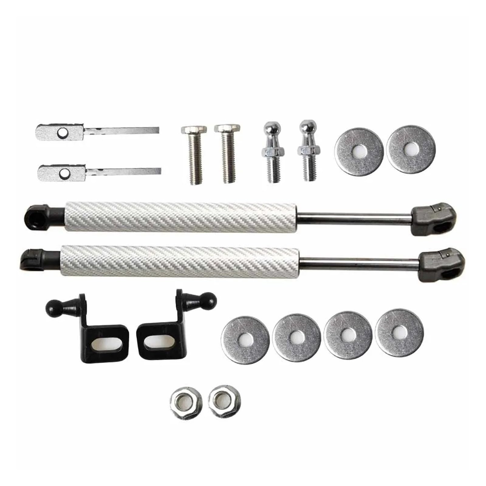 Haubenlift Motorhaubenlifte Für Opel Für Combo Für Cargo/Life (Russland) 2021-Present Front Hood Bonnet Modify Gas Struts Lift Support Dampers(Silver Carbon Fiber) von Bpjikxf