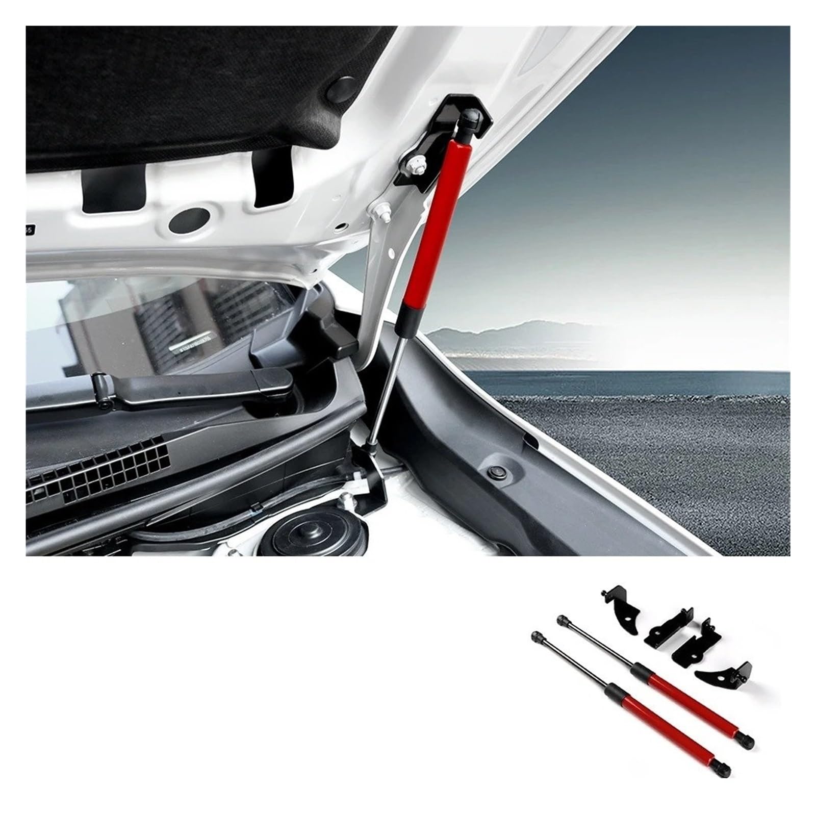 Haubenlift Motorhaubenlifte Für Subaru XV 2018 2019 2020 2021 2022 Front Motorhaube Ändern Gas Streben Lift Unterstützt Auto RHD LHD Haube Dämpfer(Rot) von Bpjikxf