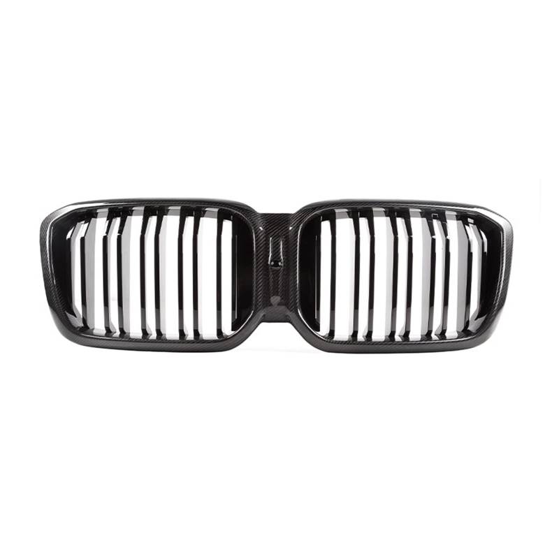 Kühlergrill Carbon Fiber ABS Verbunden Vorne Doppel Lamellen Sport Niere Kühlergrill Racing Grill Für X3 X4 Für LCI G01 G08 G02 2022-IN Kühlergitter Auto Kühlergrill Frontgrill(Kohlefaser) von Bpjikxf