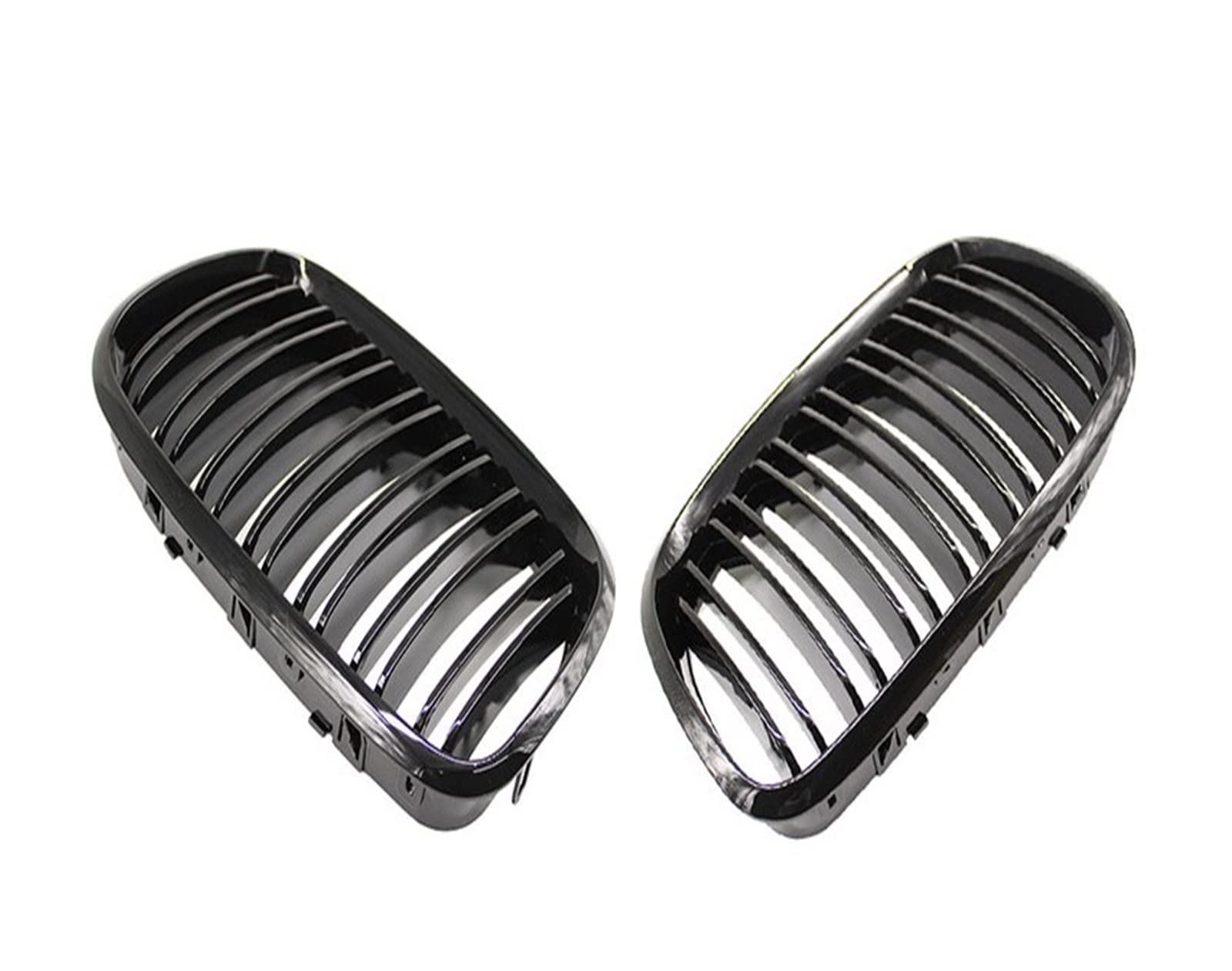 Mattschwarzer Frontstoßfänger-Doppellamellen-Frontnierengrill Für X5 X6 E70 E71 2007 2008 2009 2010 2011 2012 2013 2014 Autozubehör Kühlergitter Auto Kühlergrill Frontgrill(Gloss Black) von Bpjikxf
