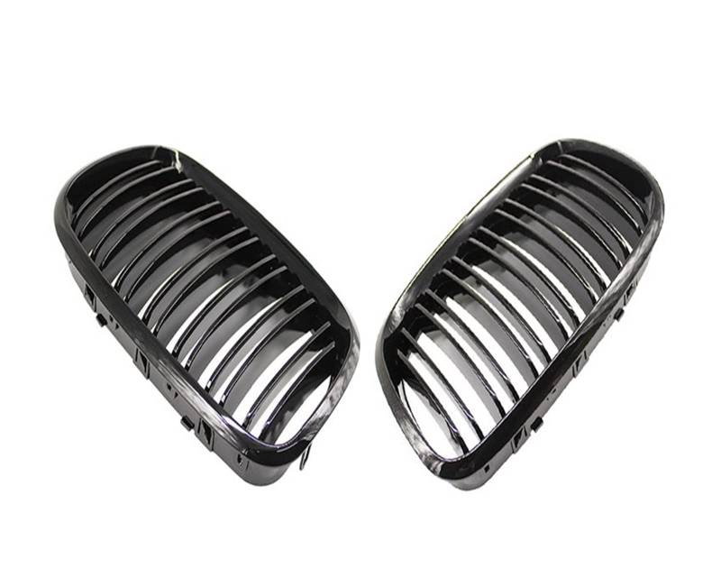 Mattschwarzer Frontstoßfänger-Doppellamellen-Frontnierengrill Für X5 X6 E70 E71 2007 2008 2009 2010 2011 2012 2013 2014 Autozubehör Kühlergitter Auto Kühlergrill Frontgrill(Gloss Black) von Bpjikxf