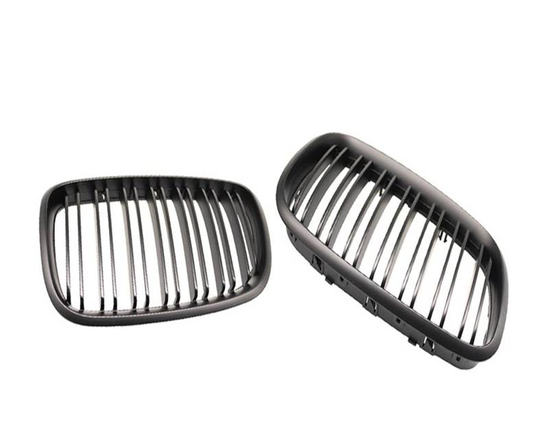 Mattschwarzer Frontstoßfänger-Doppellamellen-Frontnierengrill Für X5 X6 E70 E71 2007 2008 2009 2010 2011 2012 2013 2014 Autozubehör Kühlergitter Auto Kühlergrill Frontgrill(Matt-schwarz) von Bpjikxf