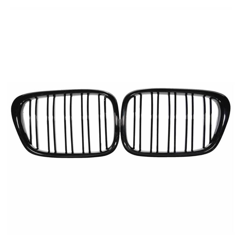 Niere Kühlergrill Für E39 M5 5-Serie 525i 528i 530i 1997 1998 1999 2000 2001 2002 2003 Paar Chrom Schwarz/Glanz Schwarz Kühlergitter Auto Kühlergrill Frontgrill(A) von Bpjikxf