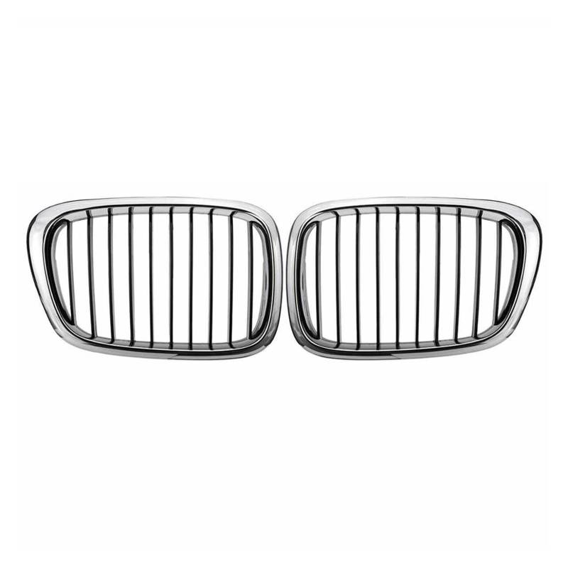 Niere Kühlergrill Für E39 M5 5-Serie 525i 528i 530i 1997 1998 1999 2000 2001 2002 2003 Paar Chrom Schwarz/Glanz Schwarz Kühlergitter Auto Kühlergrill Frontgrill(B) von Bpjikxf