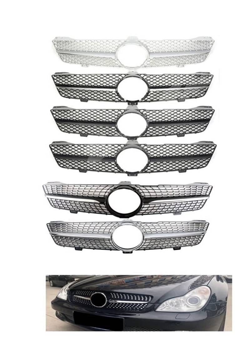 Oberer Stoßstangengrill Kühlergrill Für Benz W219 Für CLS-Klasse 2008 2009 2010 Front-Racing-Facelift-Grill Kühlergitter Auto Kühlergrill Frontgrill(G) von Bpjikxf