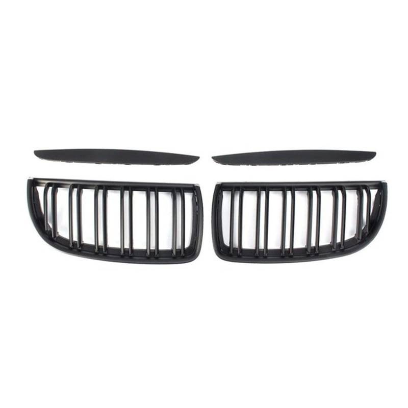 Paar Front Doppel Lamellen Sport Nieren Grill Für E90 E91 4 Tür 2005 2006 2007 2008 Racing Grills Kühlergitter Auto Kühlergrill Frontgrill(Matt-schwarz) von Bpjikxf