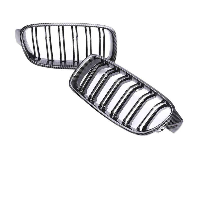 Sport Unterer Grill Frontgitter Nieren M3 Grill Für 3er F30 F31 F35 2012 2013 2014 2015 2016 2017 2018 Zierleisten In Schwarz Glänzend Kühlergitter Auto Kühlergrill Frontgrill(Dual Carbon Fiber) von Bpjikxf
