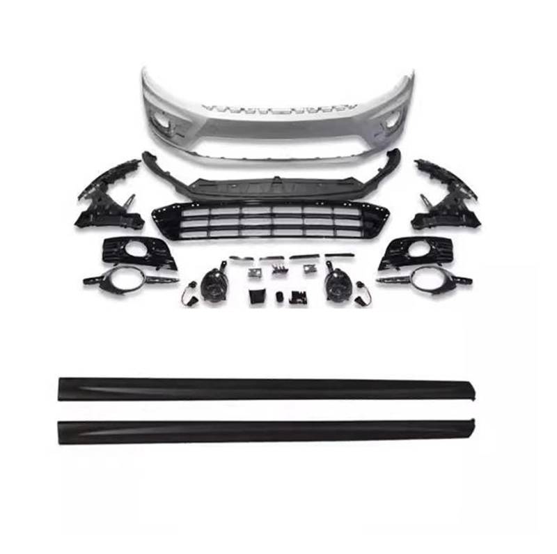 Unlackiertes Body Kit Für Frontstoßstange Für VW Für Passat CC 2013-2018 2019 2020 Modifizierte Seitenschweller Im Rliine-Stil Heckflügel Hecklippe Kühlergitter Auto Kühlergrill Frontgrill(Body kit 1) von Bpjikxf