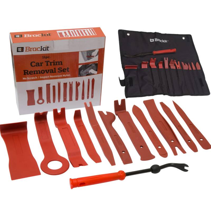 Brackit 11teilig Demontage Keile Set Nylon Werkzeug Auto Innen-Verkleidung Ausbau Zierleisten Polsterung Türverkleidung Lösewerkzeug Fahrzeugverkleidung Cliplöser von Brackit