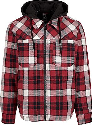 Brandit Heavy Twill, Kapuzenjacke - Rot/Schwarz/Weiß - 3XL von Brandit