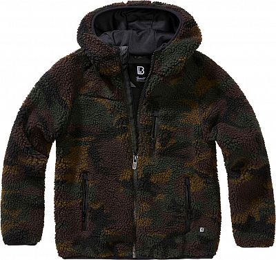 Brandit Teddyfleece, Kapuzenjacke Kinder - Woodland - 158/164 von Brandit