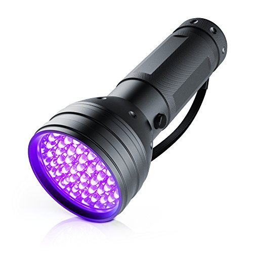 Brandson - LED UV Schwarzlicht Taschenlampe | UV-Schwarzlicht | Ultraviolett Leuchte mit 51x LEDs | Energieeffizienzklasse: A+ | hohe Beleuchtungsfläche / leuchtintensiv von Brandson