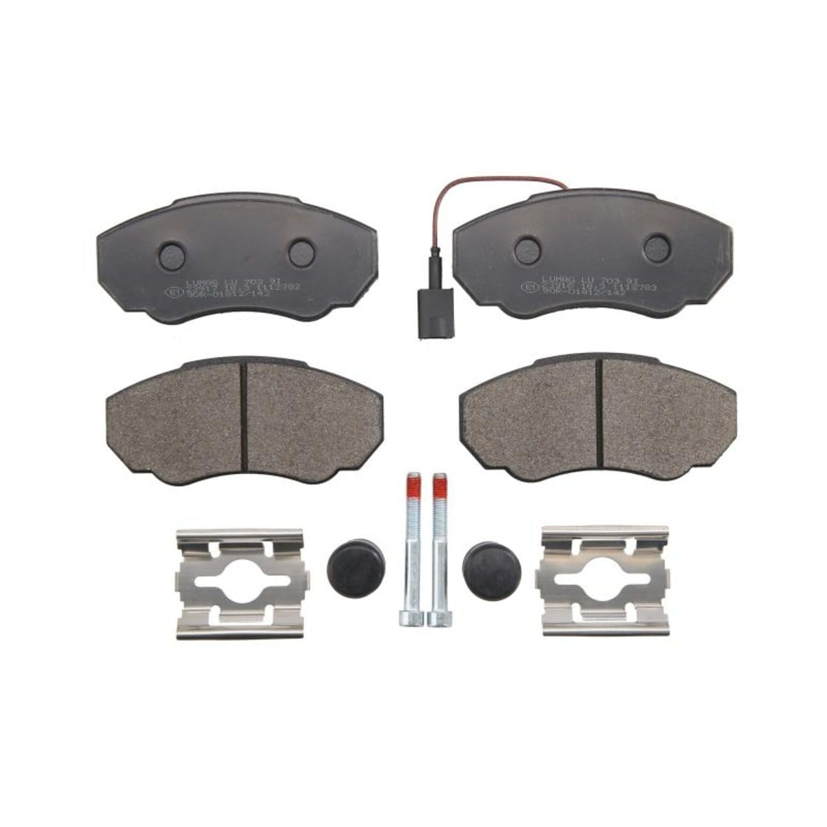 Breck 23917 00 703 10 Bremse Pad Satz mit Tragen Warnung Kontakt, Rabatt Bremse, 140.5mm x 65.8mm Breck 23917 00 703 10 Bremse Pad Satz mit Tragen Warnung Kontakt, Rabatt Bremse, 140.5mm x 65.8mm von Breck