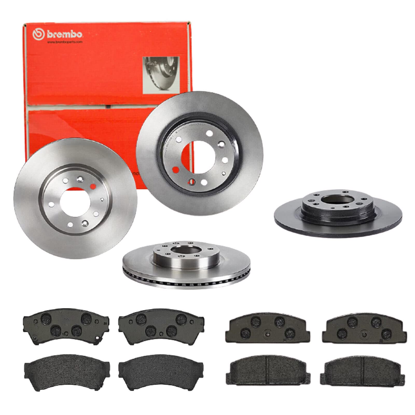 Brembo Bremsscheiben + Bremsbeläge Vorne und Hinten für für Mazda 6 GH 6 Sport GH von Brembo Bundle