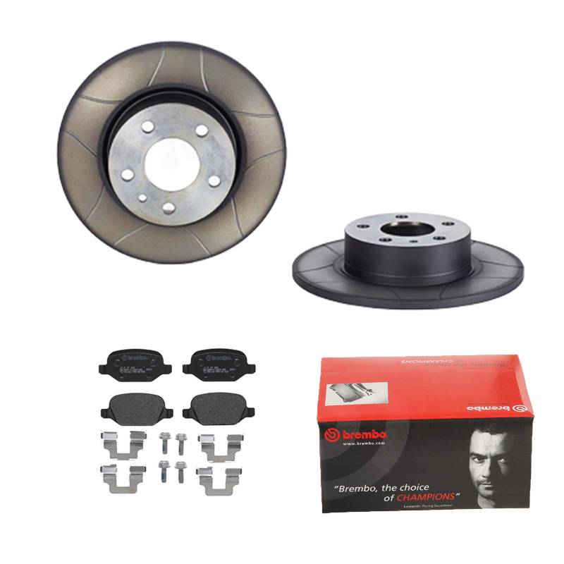 2 Bremsscheiben Voll 251 mm + Bremsbeläge Hinten von Brembo (1420-54074) Bremsensatz Bremsanlage Bremsen-Kit,Bremsenset, Bremsscheiben, Bremsbeläge, Bremsen-Set, Beläge, Bremsbelag, Bremsbelagsatz, von Brembo