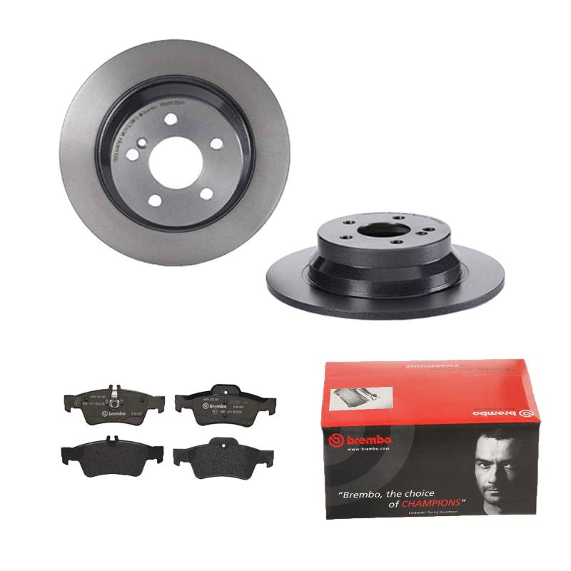 2 Bremsscheiben Voll 300 mm + Bremsbeläge Hinten von Brembo Voll (1420-53755) Bremsensatz Bremsanlage Bremsen-Kit,Bremsenset, Bremsscheiben, Bremsbeläge, Bremsen-Set, Beläge, Bremsbelag, von Brembo