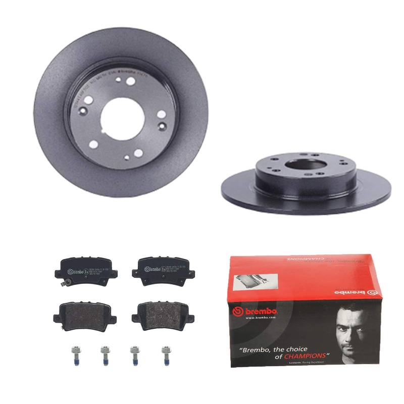 BREMBO BREMSSCHEIBEN COATED Ø260mm + BREMSBELÄGE HINTEN FÜR HONDA CIVIC 8 von Brembo