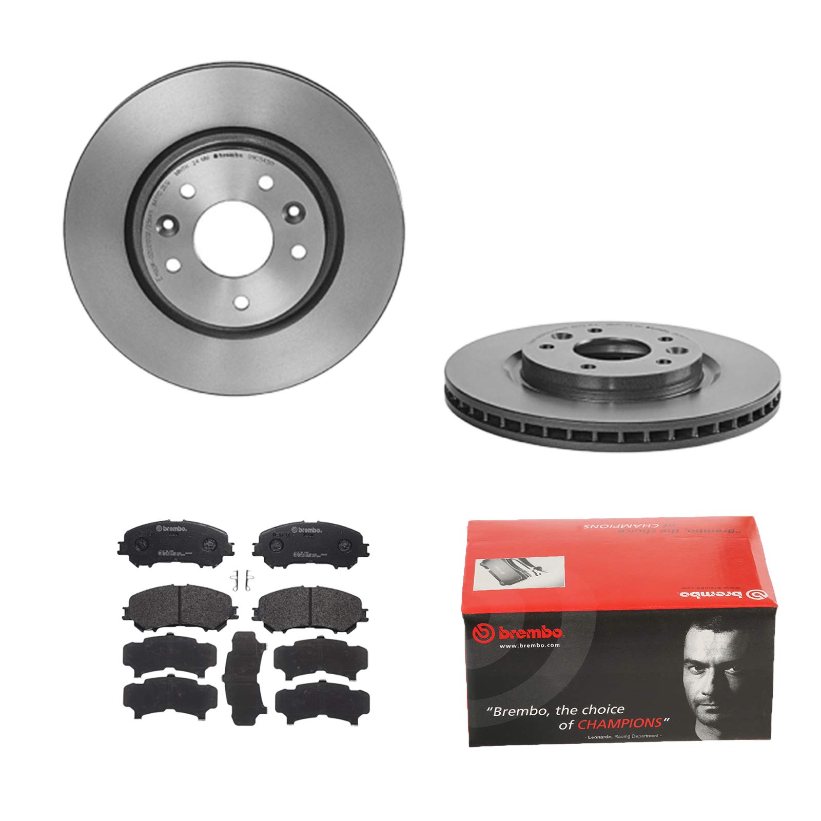 BREMBO BREMSSCHEIBEN COATED Ø296mm + BREMSBELÄGE VORNE FÜR NISSAN QASHQAI 2 von Brembo